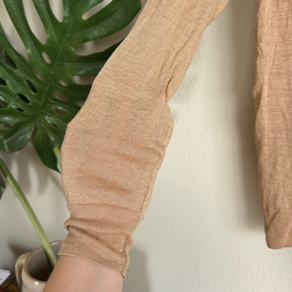 Theory Adrianna Linen Blend V-neck Fine Knit Sweater - Picture 5 of 15